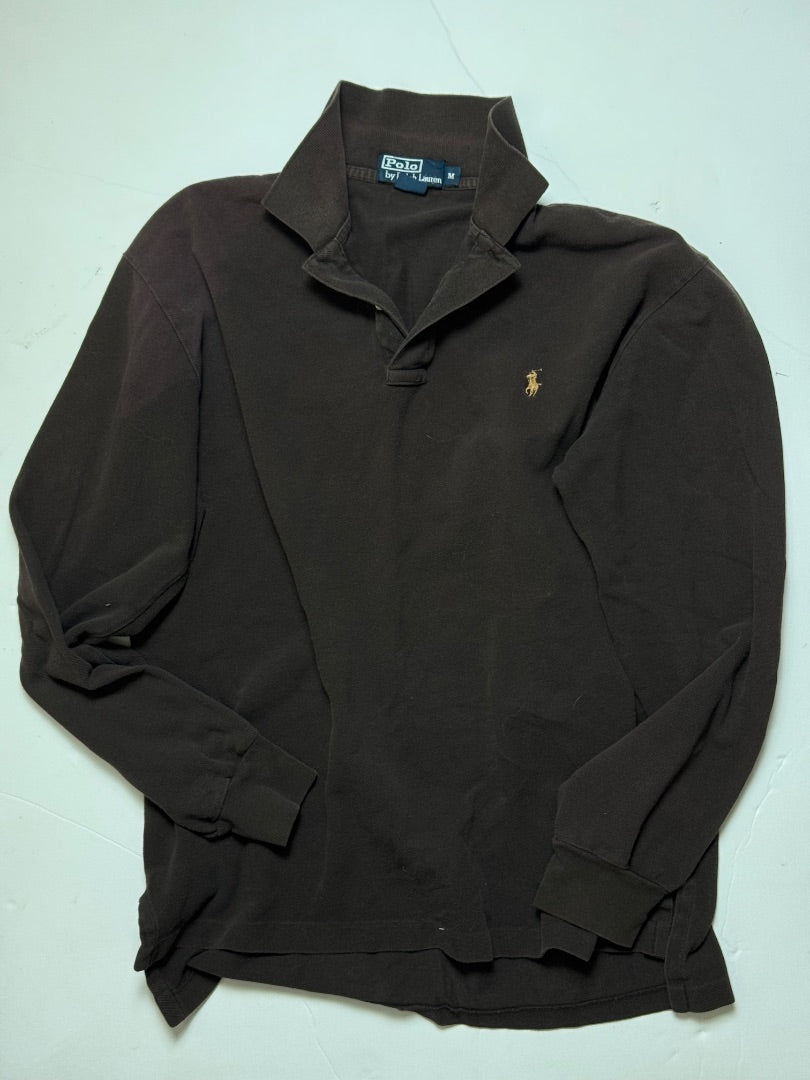 Brown Polo Ralph Lauren Vintage Polo Ralph Lauren Long Sleeve Polo Brown Medium, M