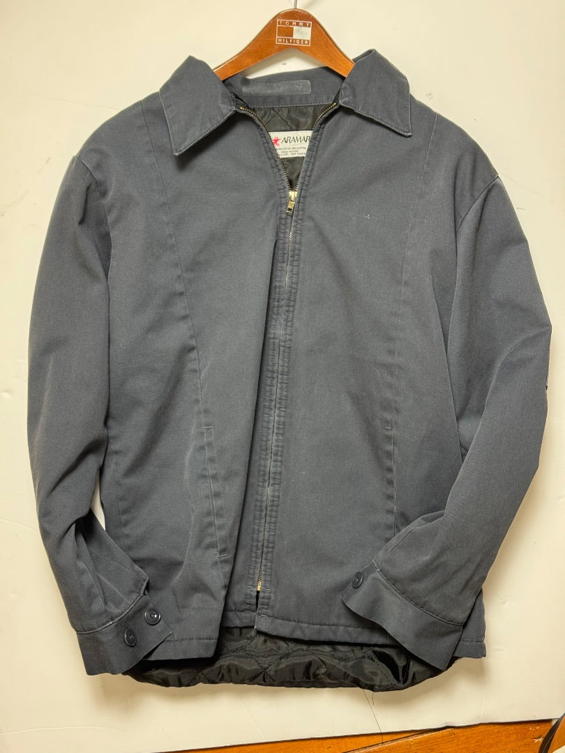 Blue Aramark Vintage Aramark Work Jacket Blue Medium, M