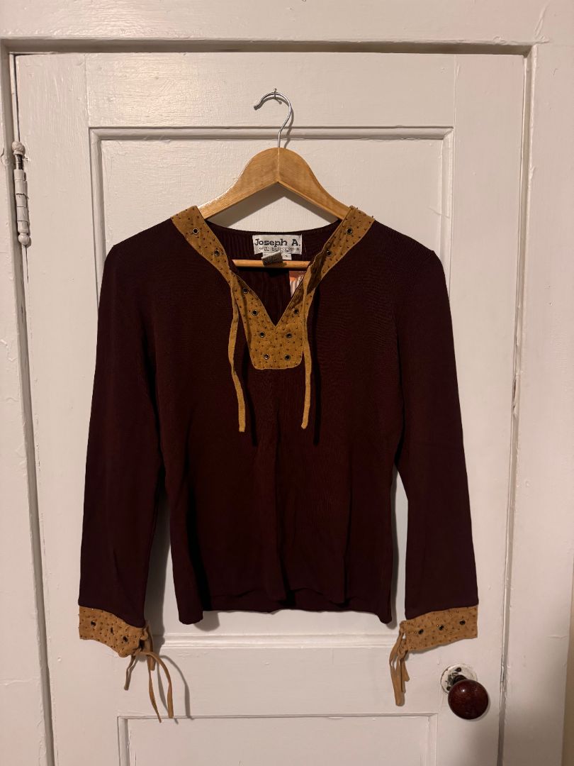 Brown Joseph A. Joseph A. Brown Beaded Top, Small