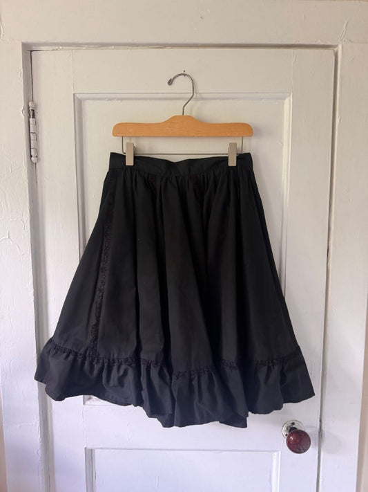 Black NA Black Square Dancing Skirt