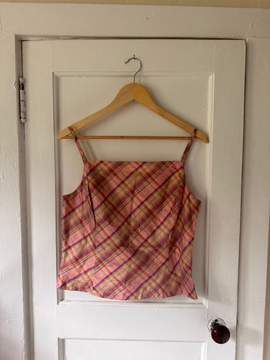 Pink Ann Taylor Ann Taylor Pink plaid tank, 12