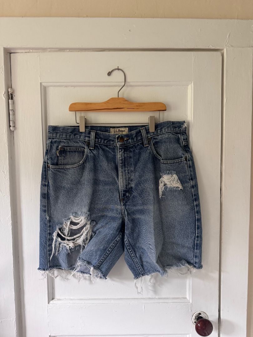 Blue LLBean LLBean cut off shorts