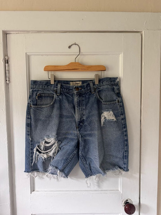 Blue LLBean LLBean cut off shorts