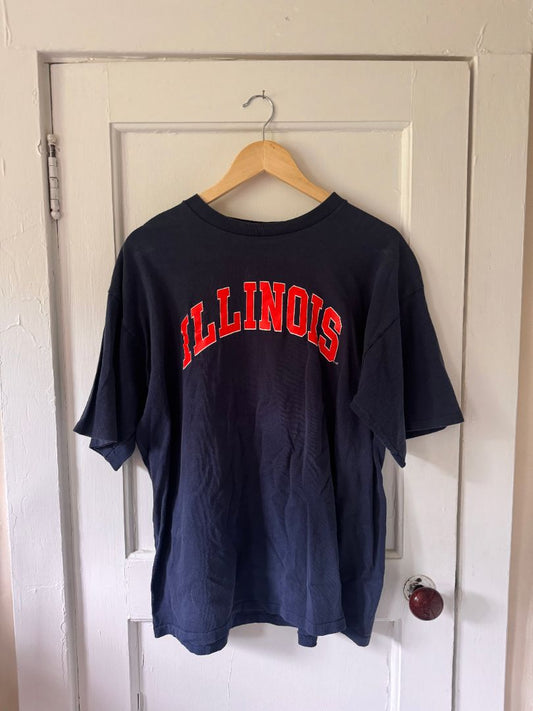 Blue All Sports Events Illinois Single Stitch T-shirt, XL