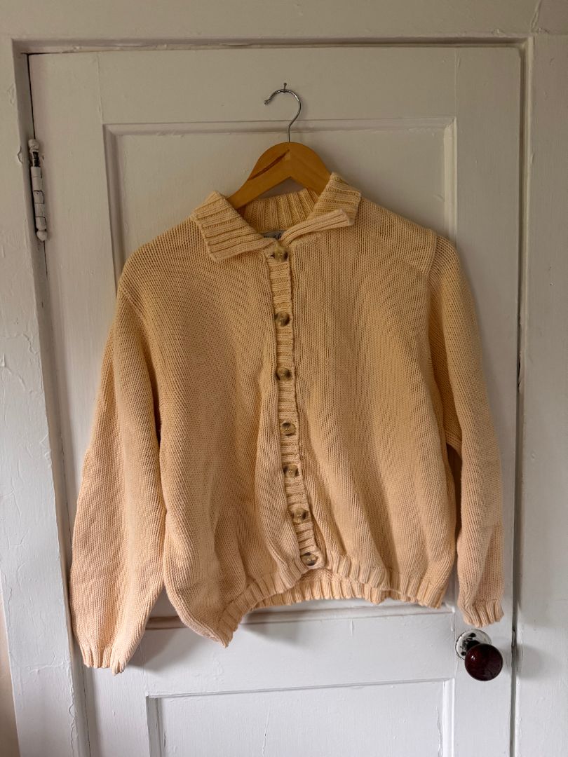 yellow BKG &  Company BKG & Co butter yellow knit cardigan, OS