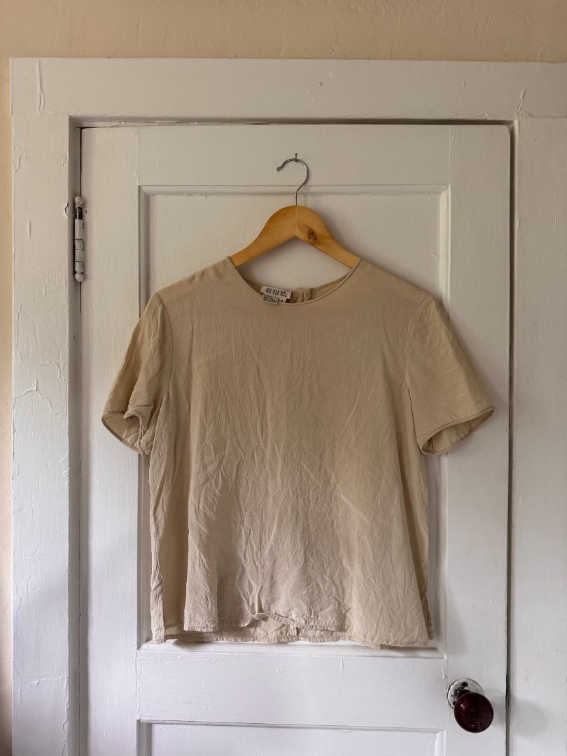 Cream Due Per Due Due Per Due silk top, 8