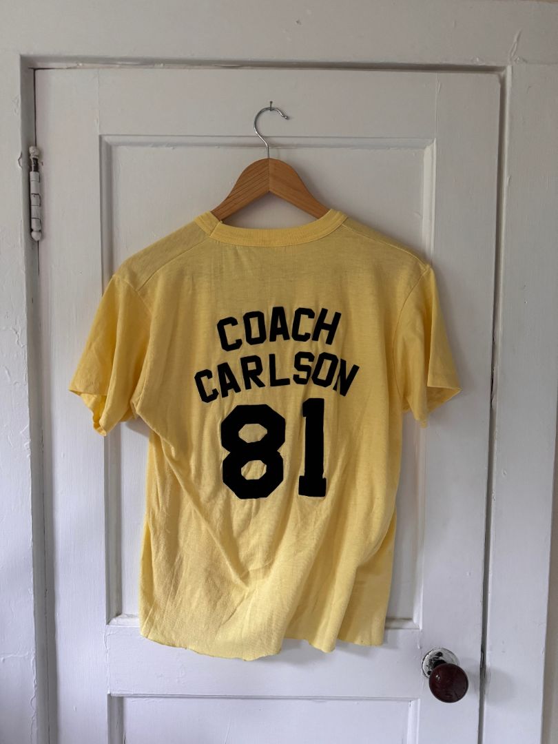 yellow  Coach Carlson single stitch t-shirt