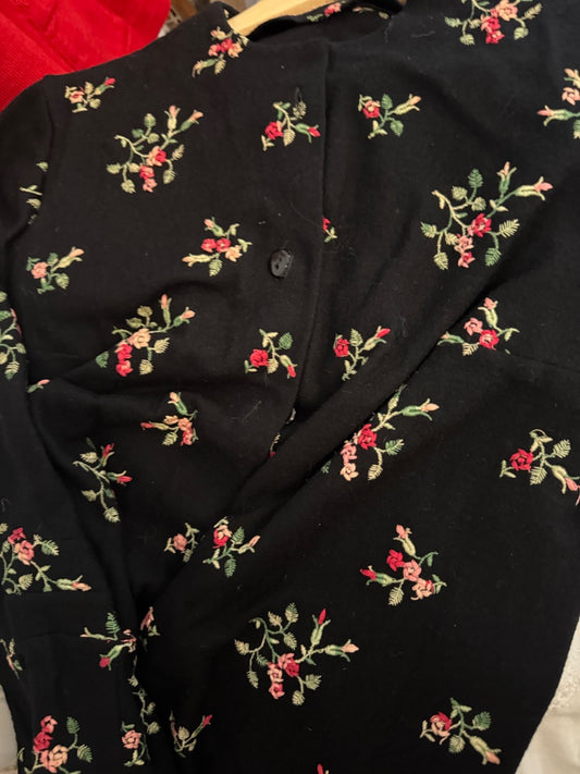 40’s embroidered wool cardigan