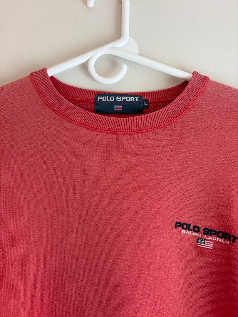 Red Polo Sport clothing: vintage, Large