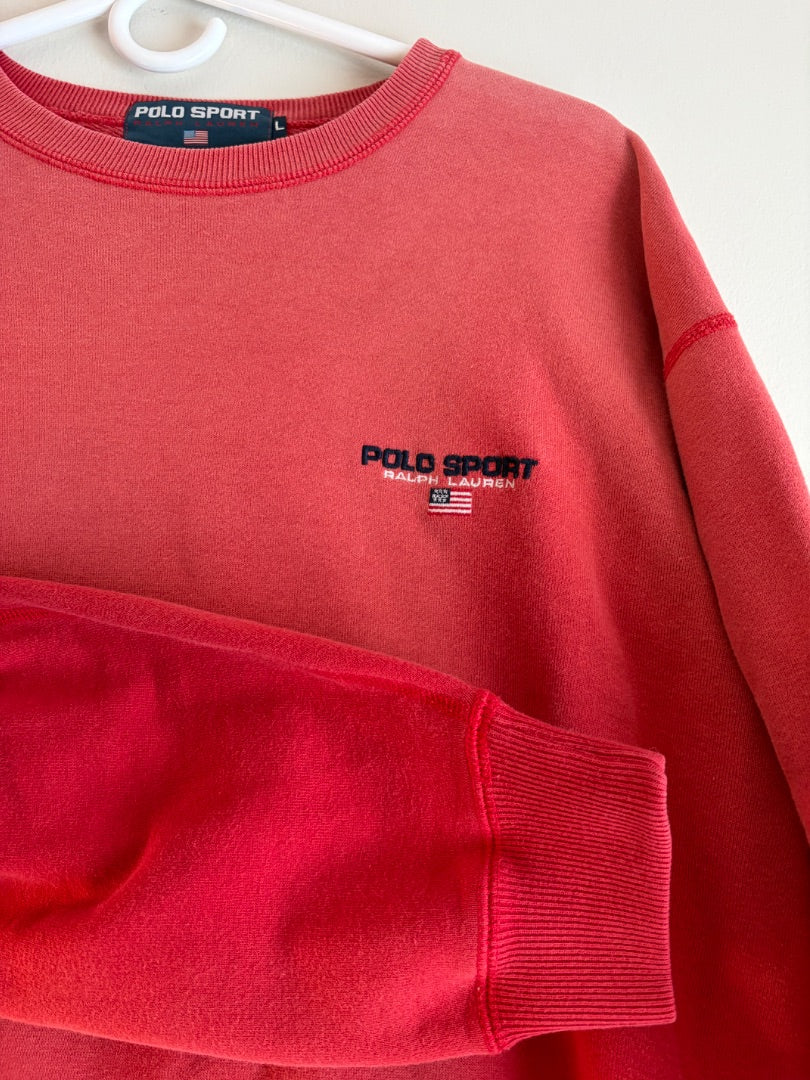 Red Polo Sport clothing: vintage, Large
