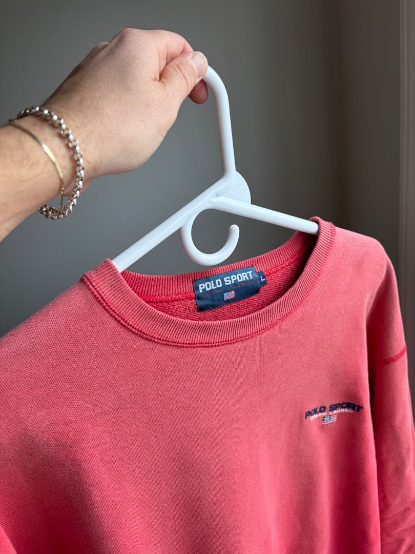 Red Polo Sport clothing: vintage, Large