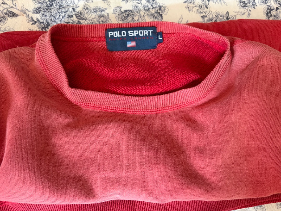 Red Polo Sport clothing: vintage, Large