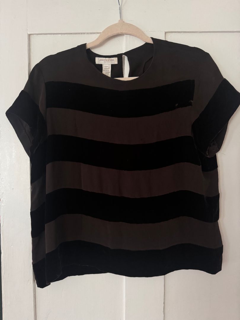 Jones NY Brown stripped blouse, 12