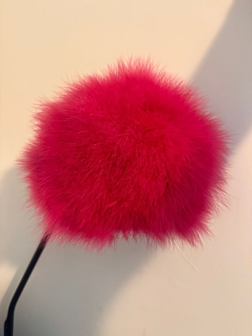 Union Made pink fuzzy hat
