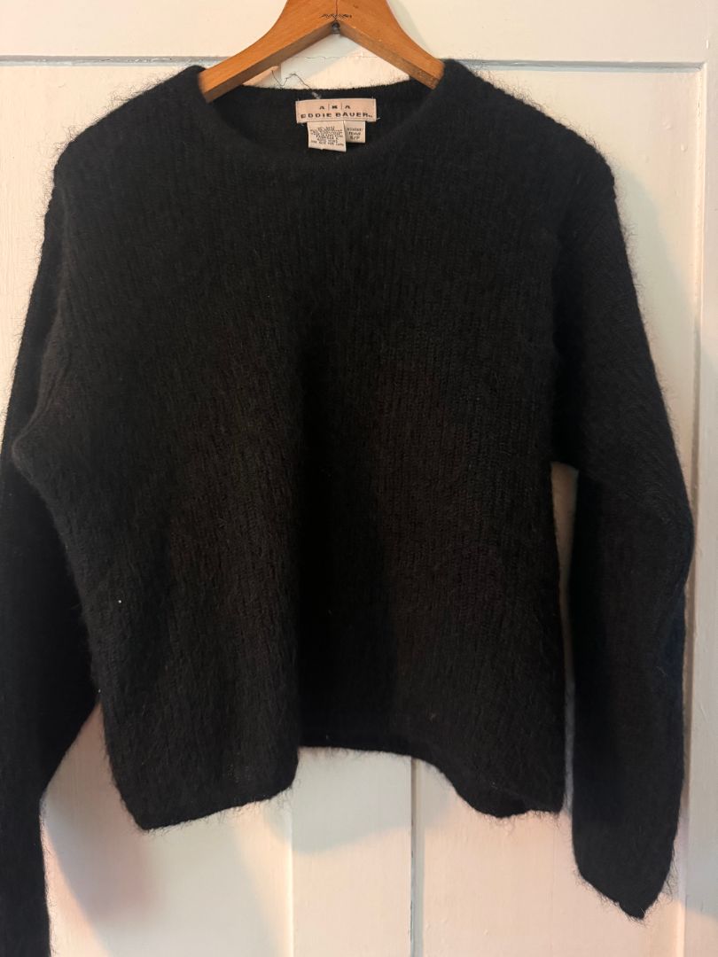 AKA Mohair black sweater, Small