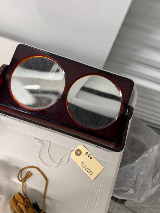 1970's Amber Acrylic Mirror