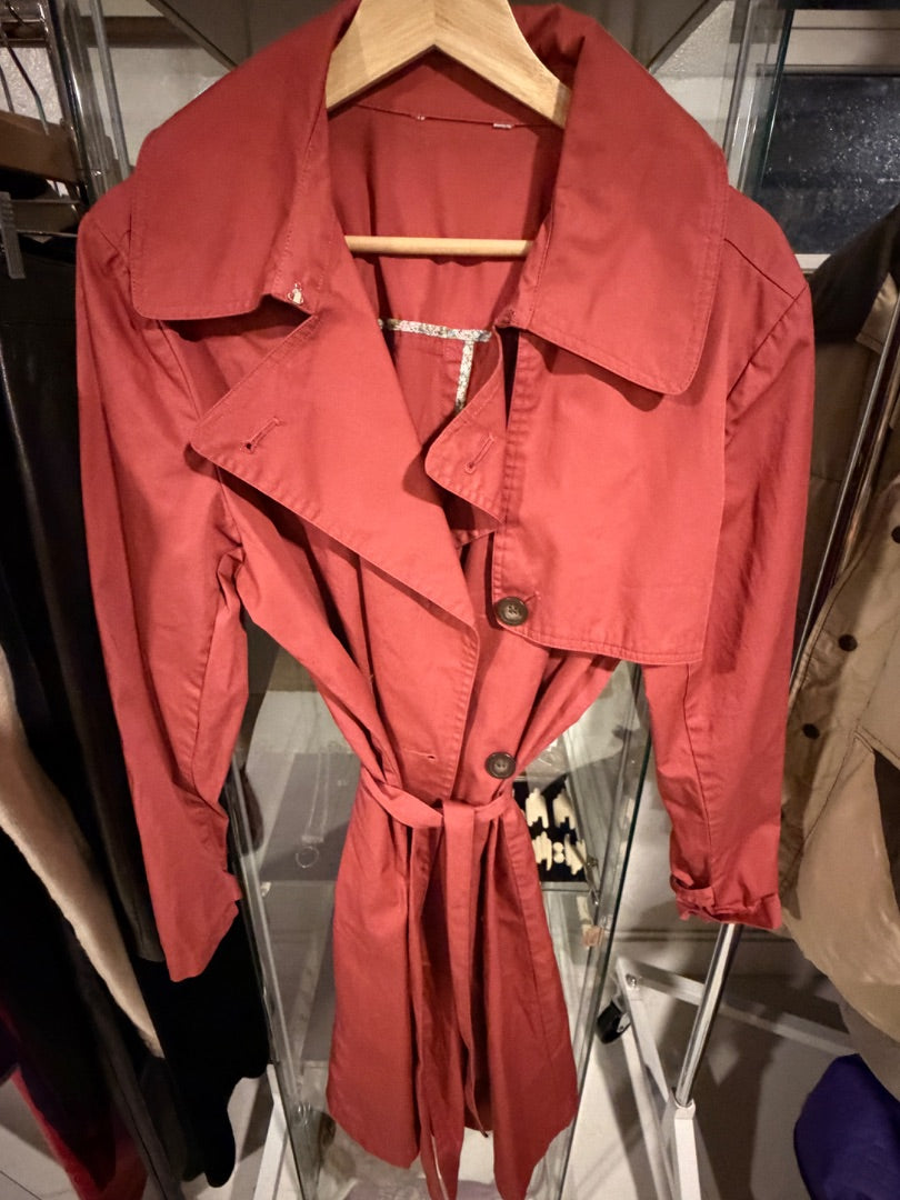 Terracotta cotton trench