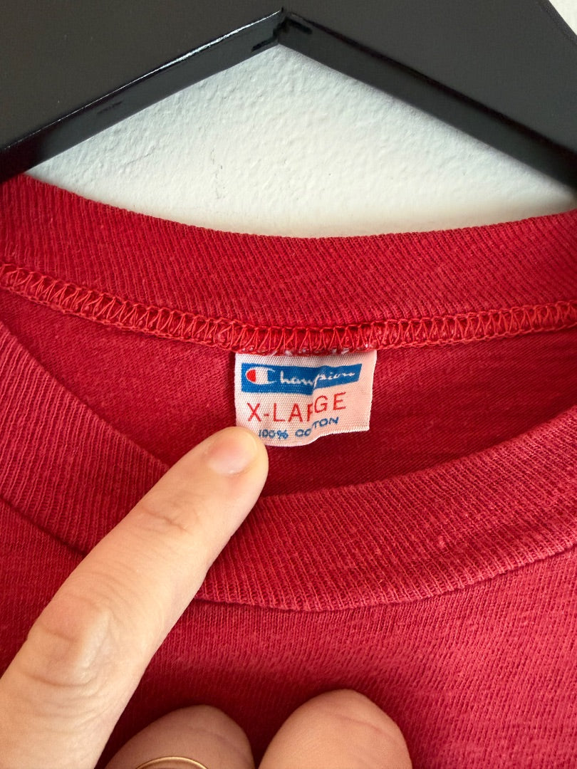 Red Champion clothing: vintage, M-L