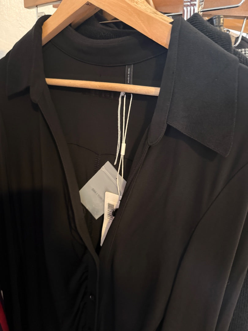 Helmet lang blk dress