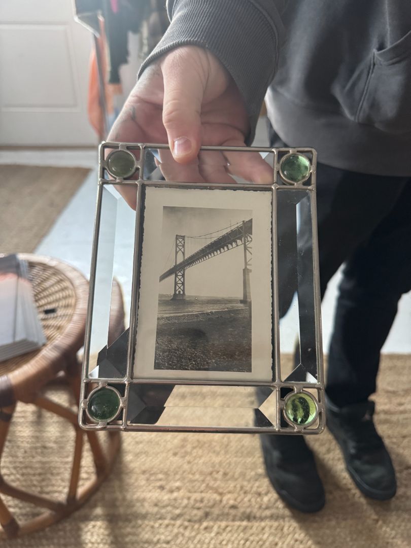 Mt Hope Bridge Photo in Stained Glass Frame