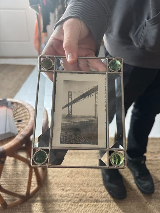 Mt Hope Bridge Photo in Stained Glass Frame