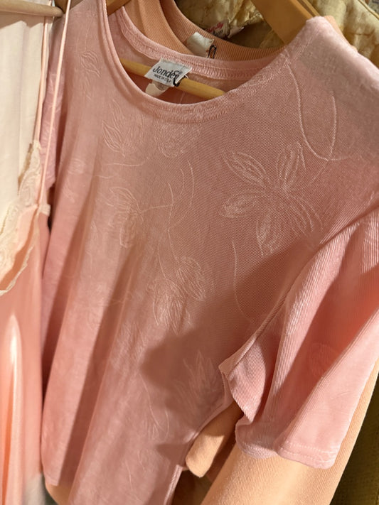 Slinky pink floral top