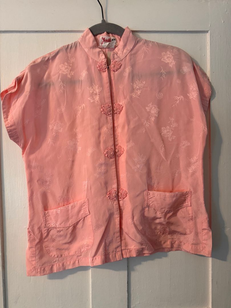 Youth pink oriental top