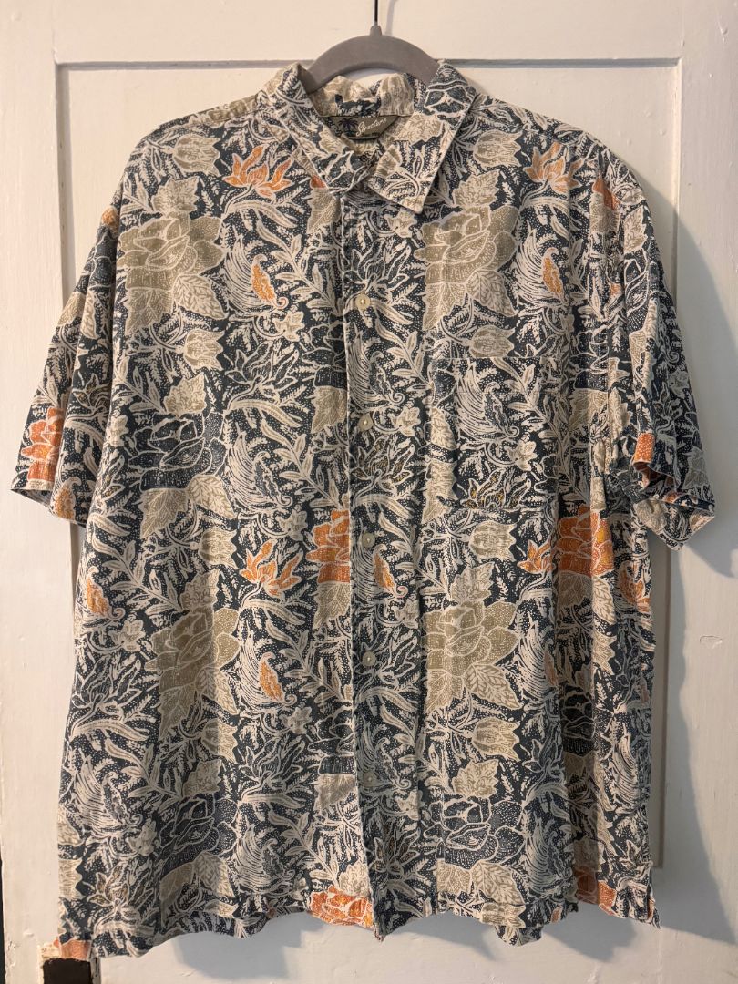 Structure floral short sleeve buttondown, XL