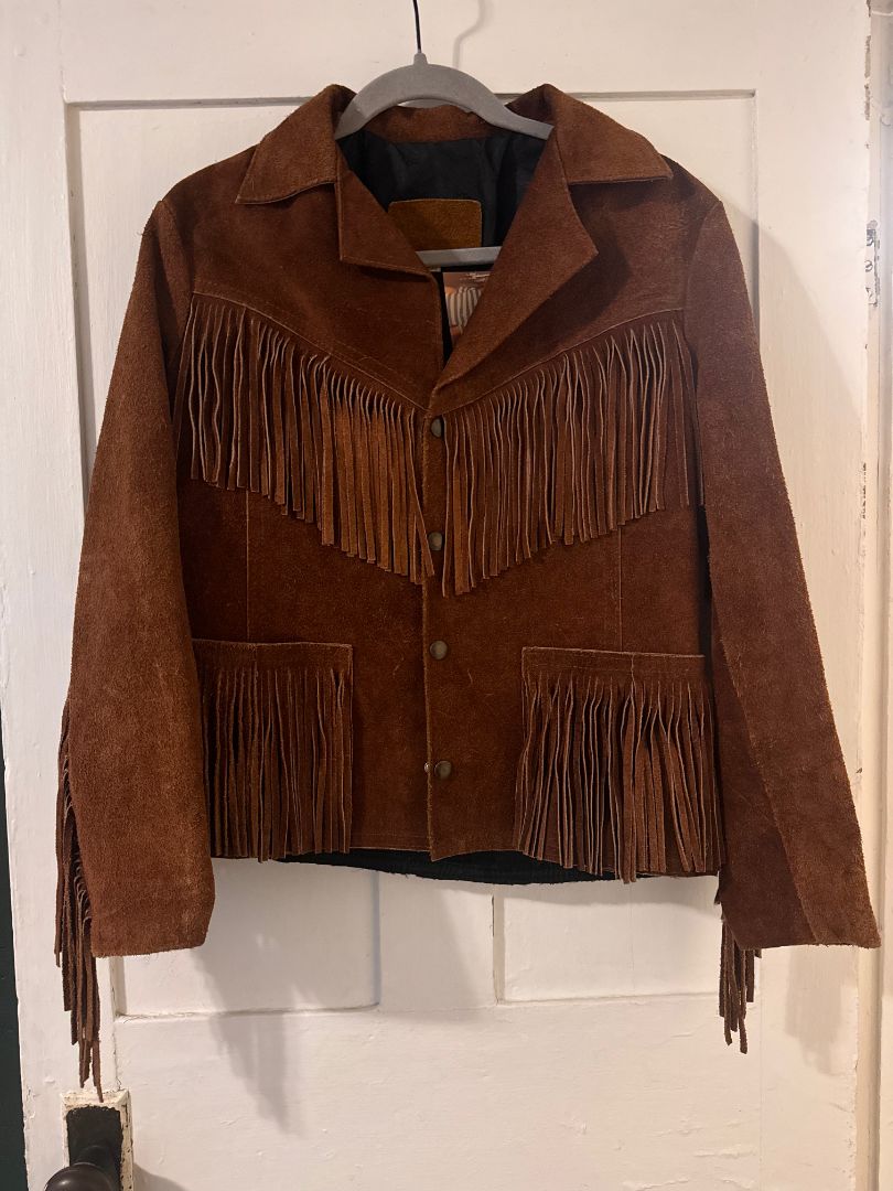 Brown Suede fringe jacket, 34
