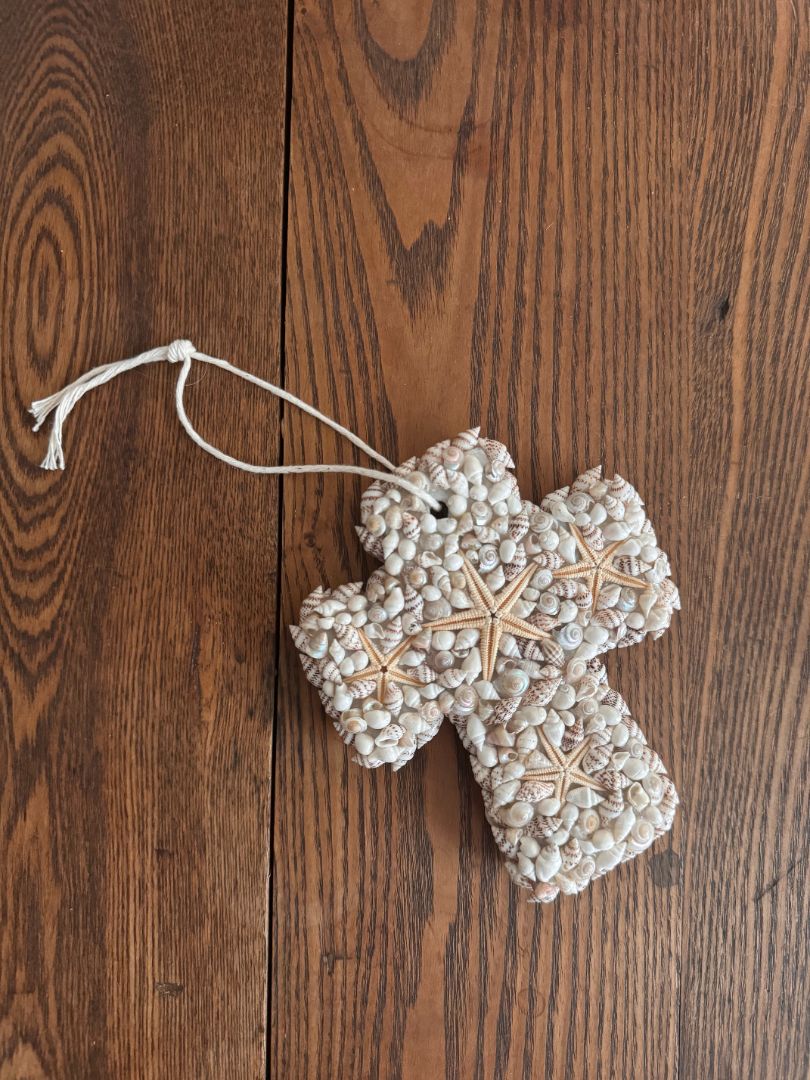 Shell Cross Ornament