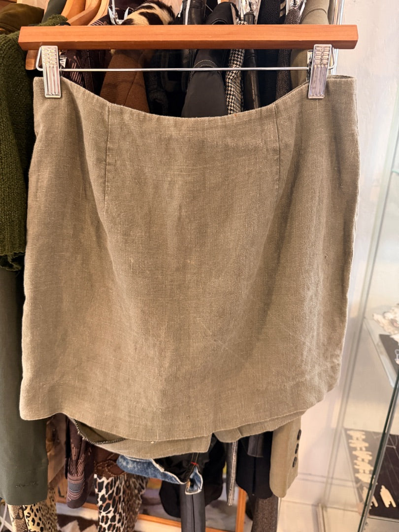 Olive linen mini