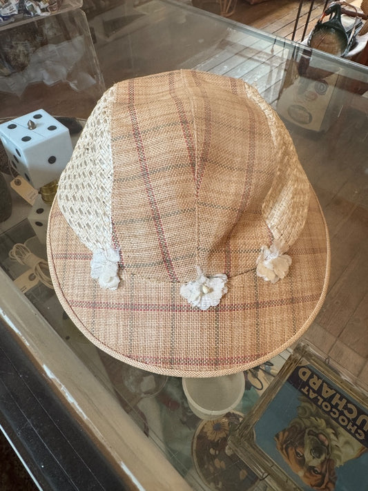 1930’s woven plaid cap