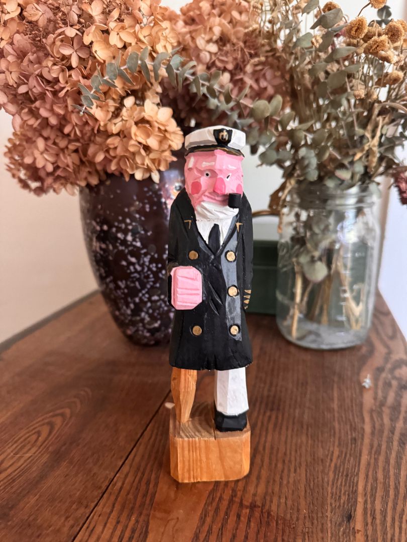 Wooden Sailor w/ Pipe
