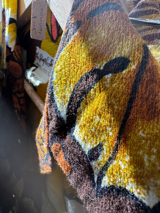Vintage bark cloth Hawaiian shirt
