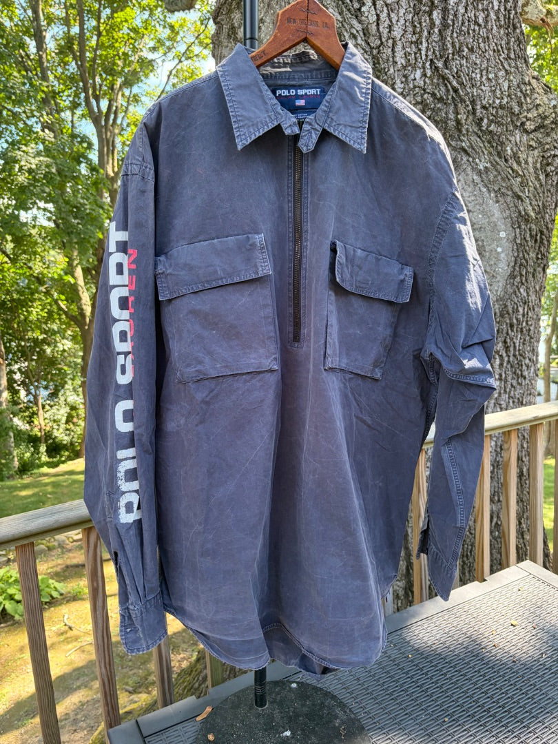 Grey Polo Sport clothing: vintage, L