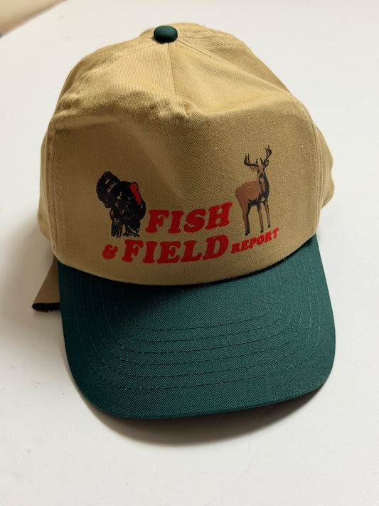 Tan Vintage Vintage fish and field hat, OS