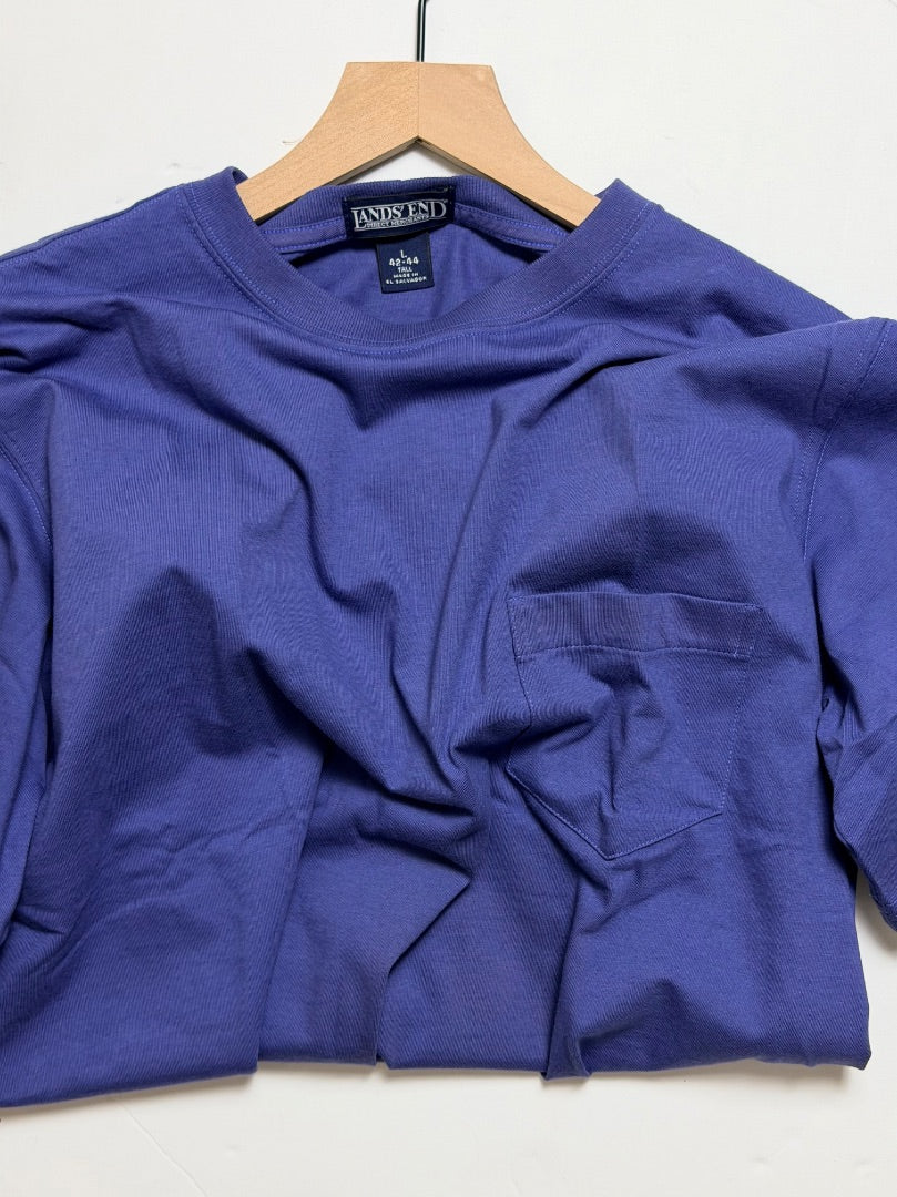 Blue Lands end Vintage lands end Boxy pocket t shirt, L