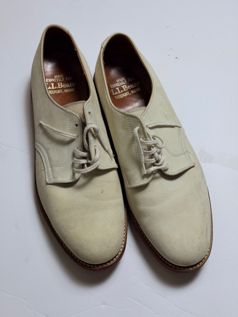 White LL Bean Vintage rare LL bean Nubuck white shoes, 11.5