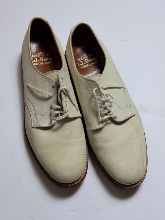 White LL Bean Vintage rare LL bean Nubuck white shoes, 11.5
