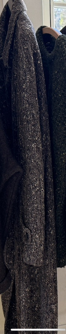Tweed wool long coat