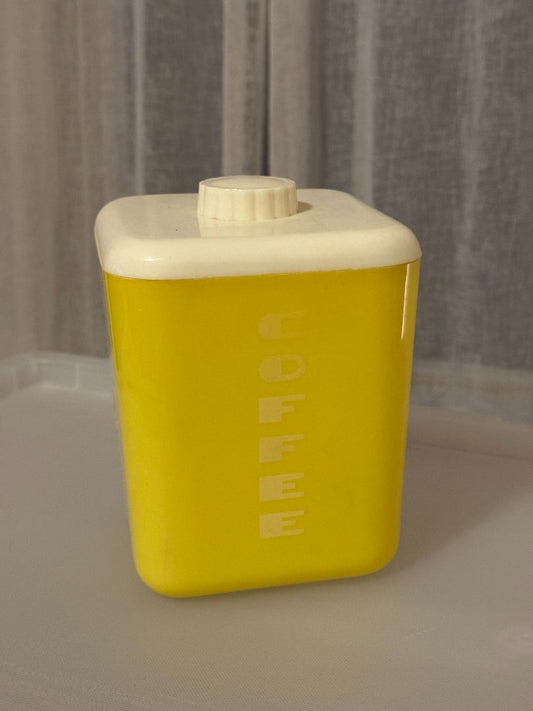 Yellow Lustroware 1950s Coffee Storage Canister