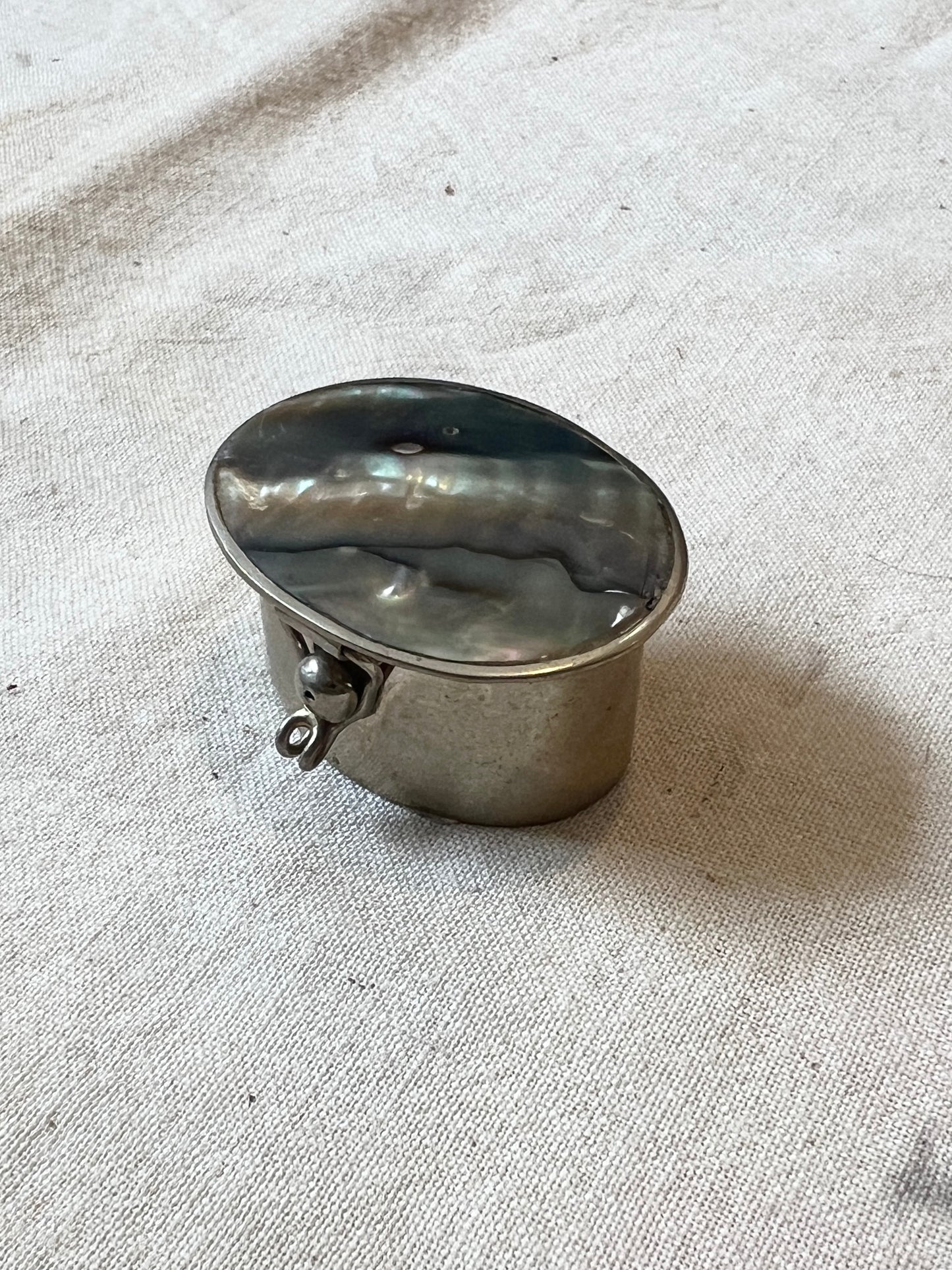 Abalone Sterling Pill Box