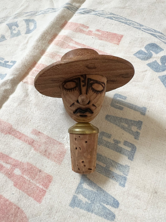 Carved Figure Bottle Stopper