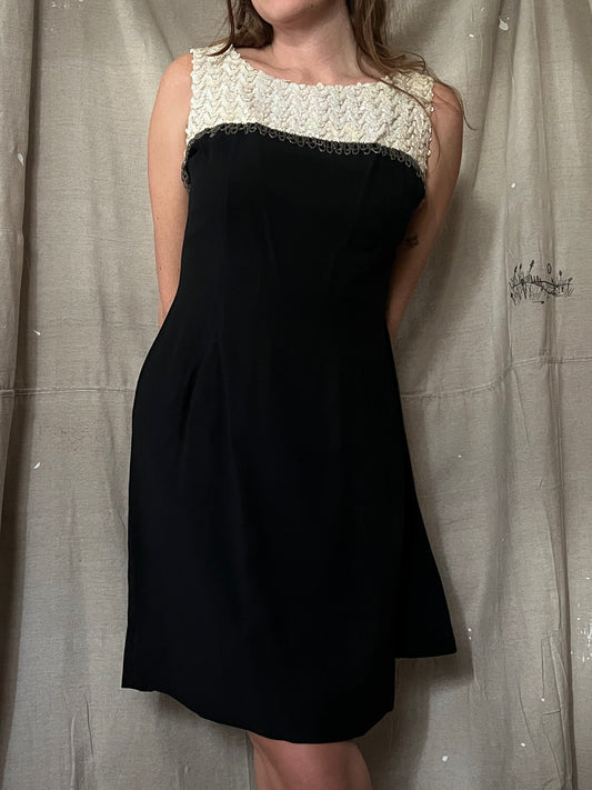 60s Sequin Bow Dress, M