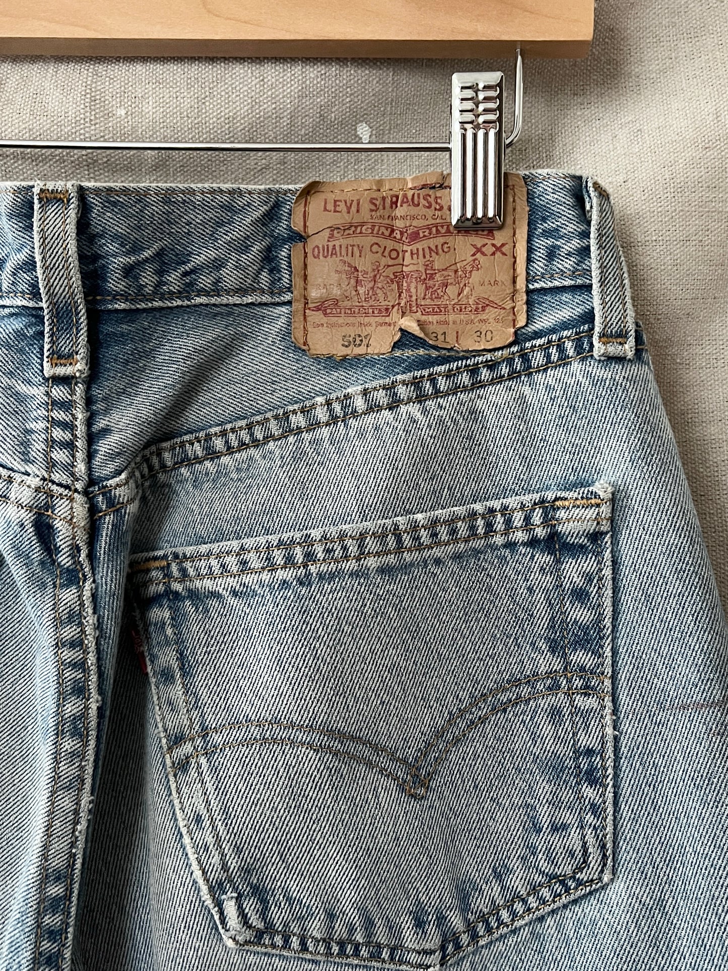 Distressed 501 Levi’s Denim, 31