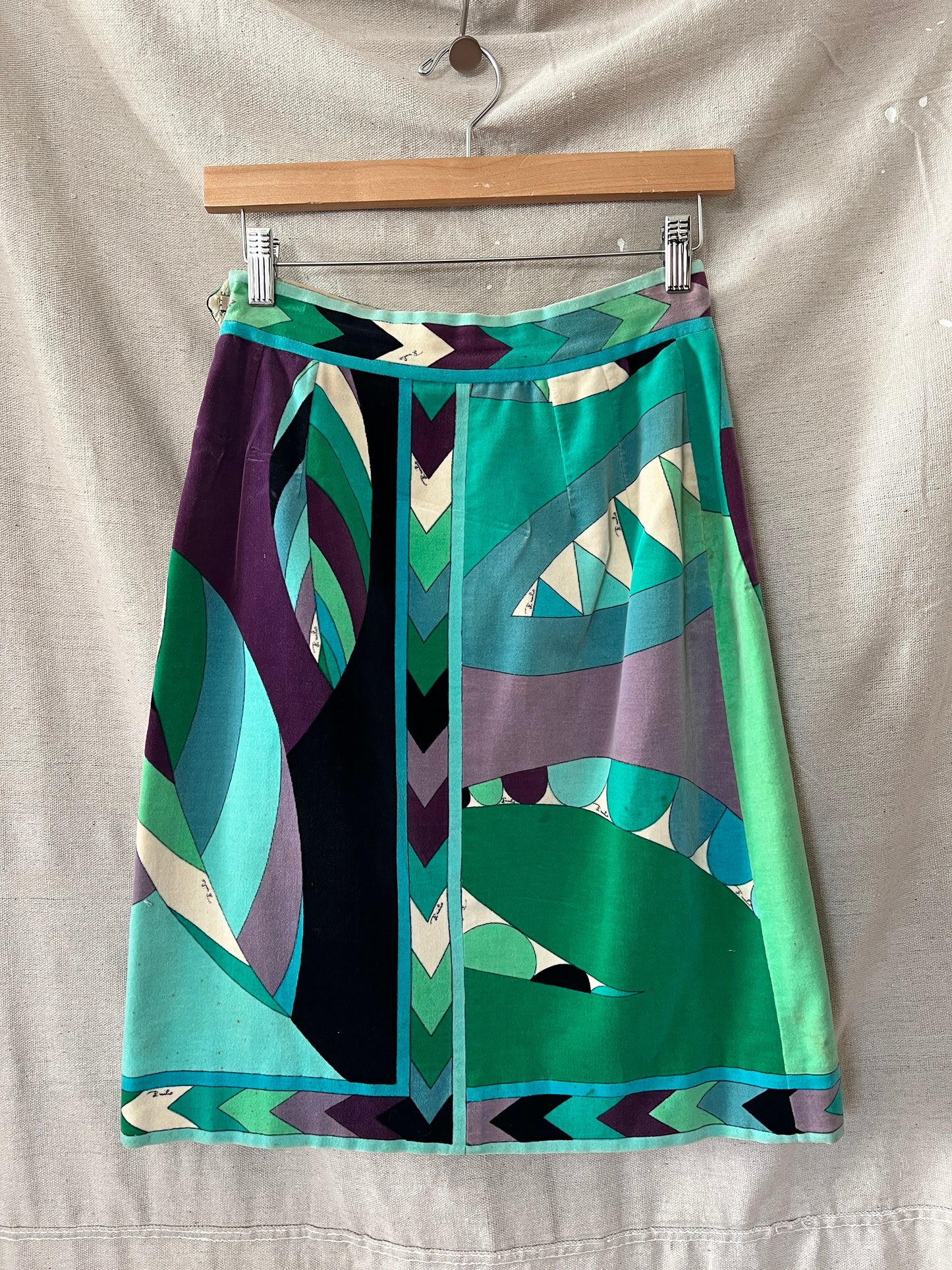 Velvet Pucci Skirt, XS