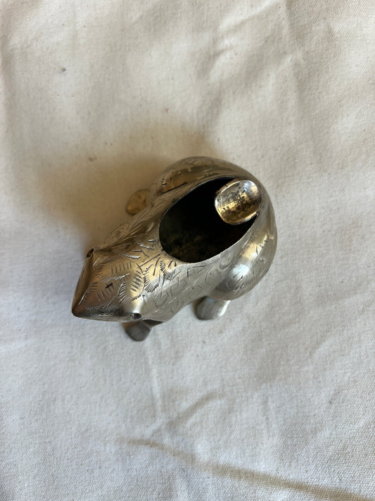 Indian Brass Frog Ashtray