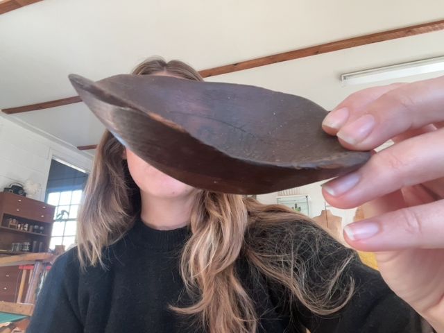 Antique Turned Wood Bowl