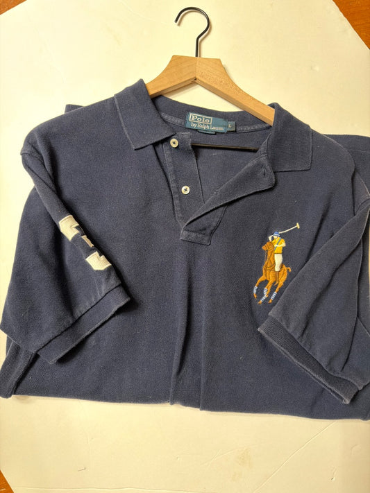 Navy Polo Ralph lauren Vintage Y2K big pony polo Ralph Lauren polo shirt, L
