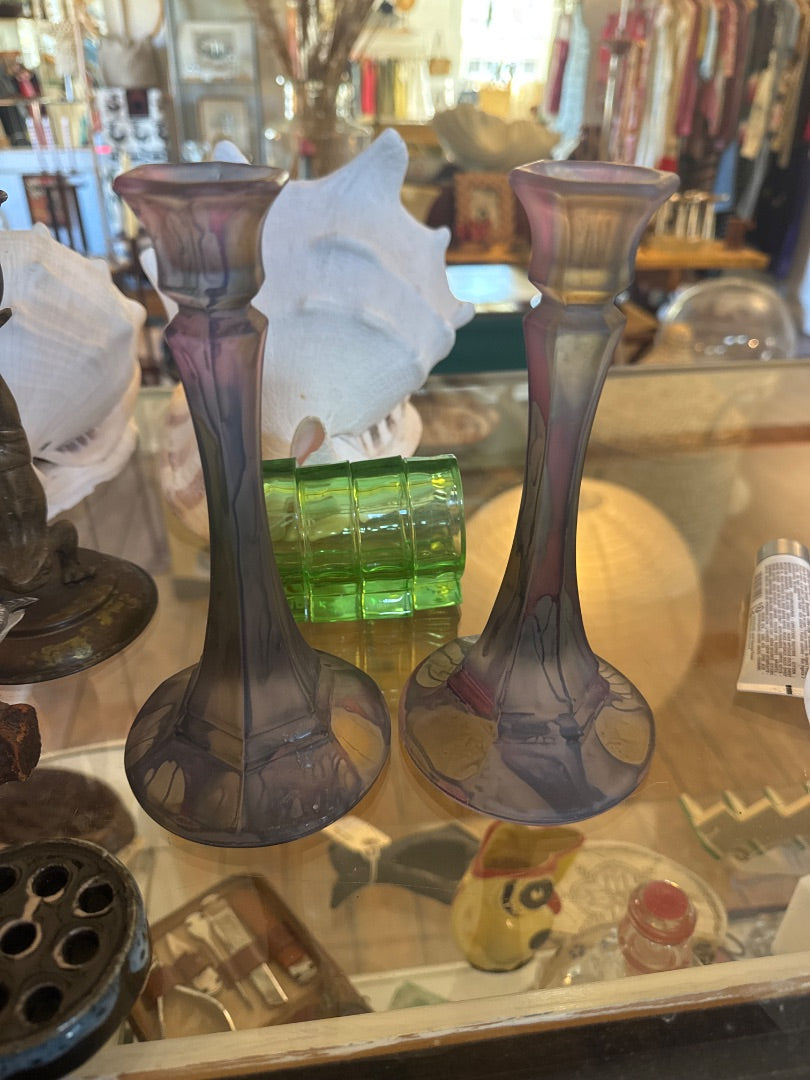 Art nouveau candle sticks